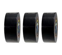 Pro Home Duct Tape 48mm X 50m Heavy Duty Water Resistance Strong Adhesive Tape Multi-Use For Indoor Outdoor Sealing Repair Patching Reinforcing Ultra Strong Water Duct Tape (Black, 3 Rolls)