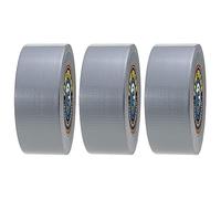 Pro Home Duct Tape 48mm X 50m Heavy Duty Water Resistance Strong Adhesive Tape Multi-Use For Indoor Outdoor Sealing Repair Patching Reinforcing Ultra Strong Water Duct Tape (Silver/Grey, 3 Rolls)