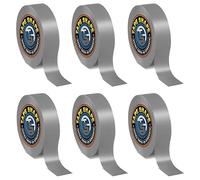 Pro Home Electrical Insulation Tape 6pcs Electrical Tape 19mmx25m Waterproof PVC Tape For Protecting Electrical Wires, Installations, Connections (Grey, 25m)