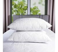 Pro Home Pillows 2 Pack Luxury Hotel Quality Pillow With Quilted Microfibre Cover Ultra Plush Hypoallergenic Hollow Fiber Fill Down Alternate Bed Pillow for Super Comfort & Back Support Firm Pillows