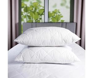 Pro Home Pillows 2 Pack Luxury Hotel Quality Pillow With Quilted Microfibre Cover Ultra Plush Hypoallergenic Hollow Fiber Fill Down Alternate Bed Pillow for Super Comfort & Back Support Firm Pillows