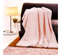 Pro Home Teddy Fleece Throw Blanket 220x240cm Soft Warm Throw For Sofa Bed Settee Couches Cosy Fleece Throws For Adults Kids Teddy Fleece Duvet Covers (Blush Pink, 220x240cm)