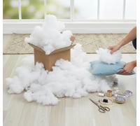 Pro Home Virgin Polyester Fiber Filling Bounce Back Hollow Fibre 100% Soft Hollow Fiber High Elastic Filling For Stuffing Cushion, Teddy Bear, Pet Beds Stuffed Animal & Crafts (3 Kg)