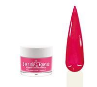 Pro Impressions - 2 In 1 Dip & Acrylic Powder - No.4 Magenta - 30g (Coloured Acrylic, Extensions, Overlay)