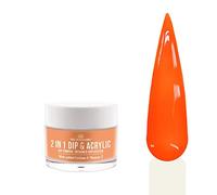 Pro Impressions - 2 In 1 Dip & Acrylic Powder - No.5 Neon Orange - 30g (Coloured Acrylic, Extensions, Overlay)