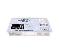 Pro Impressions - Advance clear® Almond Well Less Nail Tips (500 Tips + Brush on glue)
