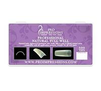 Pro Impressions Advance Natural Full Well 50 Nail Tips, Size 5