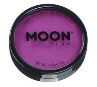 Pro Intense Neon UV Face & Body Paint Cake Pots by Moon Glow - Intense Purple - Professional Water Based Face Paint Makeup for Adults, Kids - 36g