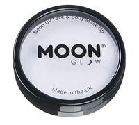 Pro Intense Neon UV Face & Body Paint Cake Pots by Moon Glow - White - Professional Water Based Face Paint Makeup for Adults, Kids - 36g