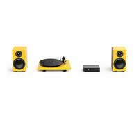 Pro-Ject Colourful Audio System 2, True Analogue HiFi Stereo System, All-In-One Hi-Fi Set including Debut EVO 2 Turntable, MaiA S3 Integrated Amplifier, and Speaker Box 5 S2 (Satin Golden Yellow)