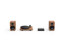 Pro-Ject Colourful Audio System 2 with Debut EVO 2 Turntable MaiA S3 Amplifier and Speaker Box 5 S2 Speakers - Walnut