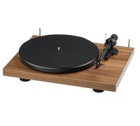 Pro-Ject Debut E Carbon - Vinyl Plate with Carbon Arm, Ortofon 2M Red, Electronic Speed Change, Made in Europe (Nogal)