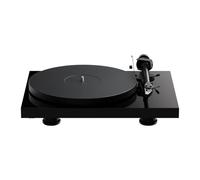 Pro-Ject Debut EVO 2, turntable with carbon tonearm, High Gloss Black | TPE-damped aluminium platter, CNC-milled bearing block, adaptive anti-skating, Pick it MM EVO