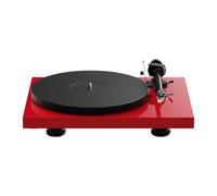 Pro-Ject Debut EVO 2, turntable with carbon tonearm, High Gloss Red | TPE-damped aluminium platter, CNC-milled bearing block, adaptive anti-skating, Pick it MM EVO