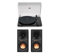 Pro-Ject E1.2 Manual Turntable with Klipsch R40PM Powered Bluetooth Speakers Pair Hi-Fi Package