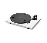 Pro-Ject E1.2 Phono, turntable with phono preamplifier, Satin White | Switchable phono preamplifier for any Line/CD input, Plug & Play, 730 g aluminium platter, Pick it MM E