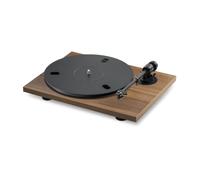 Pro-Ject E1.2 Phono, turntable with phono preamplifier, Walnut | Switchable phono preamplifier for any Line/CD input, Plug & Play, 730 g aluminium platter, Pick it MM E