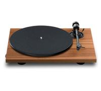 Pro-Ject E1.2 turntable with aluminium tonearm | Belt Drive | Manual | Electronic Speed Change,Stiff Carbon-Reinforced Headshell | Walnut