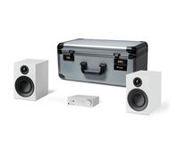 Pro-Ject HiFi Travel Set including Stereo Box S3 BT Amp & Speaker Box 3E Carbon Speakers - Silver/White