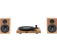 PRO-JECT Juke Box E1 Belt Drive Bluetooth Turntable & Speakers - Brown, Brown