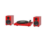 PRO-JECT Juke Box E1 Belt Drive Bluetooth Turntable & Speakers - Red, Red