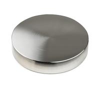 Pro-Ject Record Puck PRO, Record Puck with Felt Pad, 190 g, Nickel-plated | Reduces resonance, helps with warped records, felt pad protects the label, nickel-plated aluminium