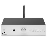 Pro-Ject Stereo Box E, Compact & Versatile Audiophile Integrated Amplifier, aptX™ HD Bluetooth 5.0, MM phono input, 3x digital inputs, built-in 24-bit/192kHz DAC, Headphone amplifier (Silver)