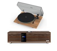 Pro-Ject T1 EVO Phono Belt-Driven Turntable and Ruark R410 Integrated Wireless Music System Walnut HiFi Package