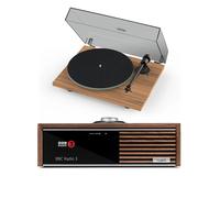 Pro-Ject T1 EVO Phono Belt-Driven Turntable and Ruark R610 Streaming Music Console Walnut HiFi Package