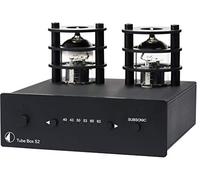 Pro-Ject Tube Box S2, high-end valve phono preamplifier, black | MM and MC, 2x ECC83 (replaceable), fully discrete without op-amps, dual-mono, aluminium/metal sandwich housing