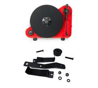 Pro-Ject VT-E BT R Wireless Vertical Bluetooth Turntable Red with VT-E Wallmount Kit Bundle