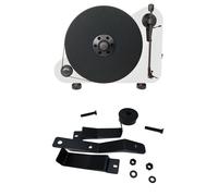 Pro-Ject VT-E BT R Wireless Vertical Bluetooth Turntable White with VT-E Wallmount Kit Bundle