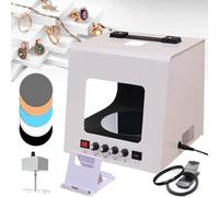 Pro Jewelry Photography Light Box Kit Jewelry Shooting Tent Softbox Video with Adjustable Turntable - Stunning Gemstone & Jewelryd Images, Customizable Speed & Color Temperature(TB200)