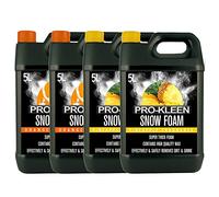 Pro-Kleen 2 x 5 Litres Professional Pineapple Snow Foam with Wax and 2 x 5 Litres Orange Snow Foam with Wax