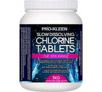 Pro-Kleen 20G Stabilised Slow Dissolving Chlorine Tablets 1Kg Disinfects Pool Water To Remove Germs And Bacteria