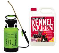 Pro-Kleen Kennel Disinfectant, Cleaner 5L With 3L Pump Pressure Sprayer, Sanitiser & Deodoriser- Catteries, Hutches, Aviaries, Patios, Artificial Grass (Cherry)