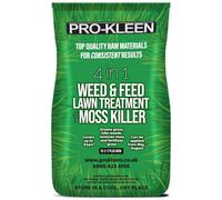 Pro-Kleen 4 In 1 Weed And Feed Lawn Treatment With Moss Killer 20Kg Greens Grass Kills Weeds & Moss & Fertilises Grass
