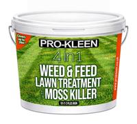 Pro-Kleen 4 In 1 Weed And Feed Lawn Treatment With Moss Killer - Greens Grass, Kills Weeds & Moss & Fertilises Grass 2.5Kg
