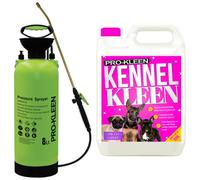 Pro-Kleen 8L Pump Sprayer With Pro-Kleen 5L Kennel Kleen Bubblegum For Catteries, Hutches, Aviaries, Patios, Artificial Grass