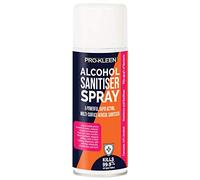 Pro-Kleen Alcohol Sanitiser Spray Antibacterial 400ml - 70% Alcohol Kills 99.9% Bacteria - Perfect for Phones, Worktops, Trolleys, Keyboards, Light Switches & More (1 x 400ml)