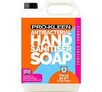 Pro-Kleen Anti Bactierial Hand Sanitiser Soap 5 litres - Alcohol Free Kills 99.9% Bacteria, British Standard EN 1276