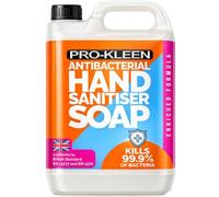 Pro-Kleen Anti Bactierial Hand Sanitiser Soap 5 Litres - Kills 99.9% Bacteria, British Standard En 1276