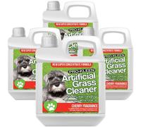 Pro-Kleen Artificial Grass Cleaner for Dogs and Pet Friendly Cruelty Free Disinfectant with Deodoriser 4 in 1-10:1 Super Concentrate Makes 40 Litres - (Cherry Fragrance, 4 x 1 Litre)