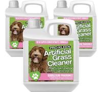Pro-Kleen Artificial Grass Cleaner for Dogs and Pet Friendly Cruelty Free Disinfectant with Deodoriser 4 in 1-10:1 Super Concentrate Makes 30 Litres (Bubblegum Fragrance, 3 x 1 Litre)