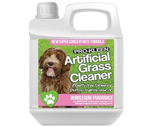 Pro-Kleen Artificial Grass Cleaner for Dogs and Pet Friendly Cruelty Free Disinfectant with Deodoriser 4 in 1-10:1 Super Concentrate Makes 10 Litres (Bubblegum Fragrance, 1 Litre)