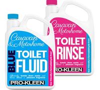 Pro-Kleen Caravan Toilet Chemical Blue 2L and Pink 2L Rinse Fluid Solution Cleaner for Caravan and Motorhomes - Eco-Friendly, Formaldehyde Free - Upto 20 Treatments Each