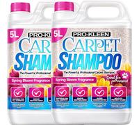 Pro-Kleen Carpet Shampoo Cleaner Solution - 2 x 5 litres Spring Bloom Fragrance - Professional Concentrate Works with All Machines