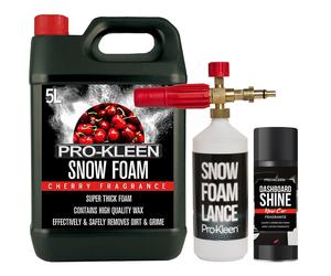 Pro-Kleen Cherry Snow Foam, Nilfisk Lance, Dashboard Shine Spray