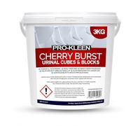 Pro-Kleen Cherry Urinal Blocks 3KG, Non PDCB Slow Dissolving Channel Cubes, 30 Day Odour Control for Commercial Washrooms