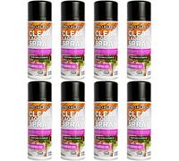 Pro-Kleen Clear Lacquer Spray - Gloss - 8 x 400ml - Protects and Seals for Metal, Wood, Plastics & Ceramics - Fast Drying Formula for Interior and Exterior Surfaces - Clear, Durable & Flexible